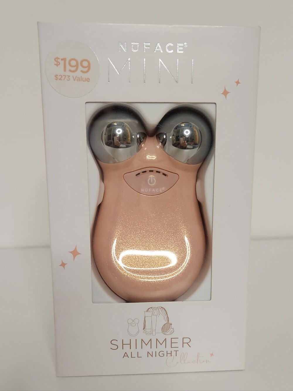 NuFace Mini Facial Toning Device - Shimmer Rose - New In Box